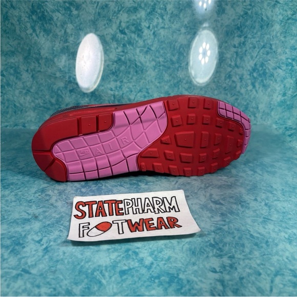 Nike Air Max 1 Men’s Patent Pink Low Top Retro Cushioned Shoes Sneakers Size 10 - Picture 4 of 5